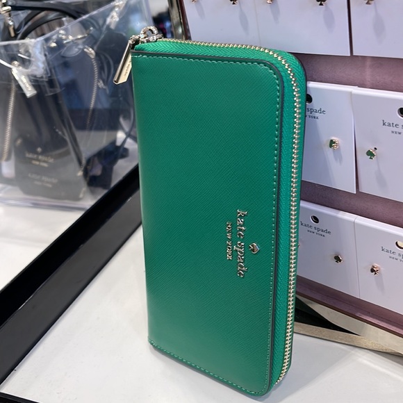 Kate Spade Staci Large Continental Wallet 
Green Bean - Picture 6 of 16